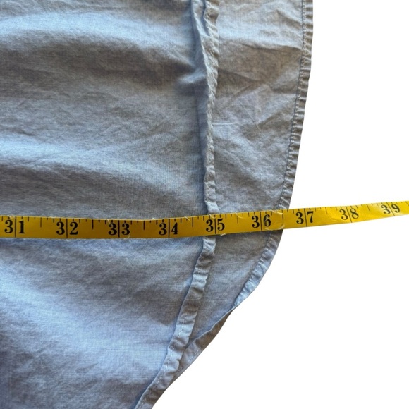 J Crew Sleeveless Oxford Blue Button Down Sleeveless Dress XS No Belt Preppy - Picture 9 of 12